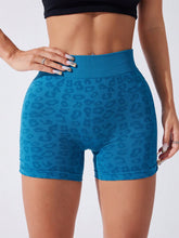 Ruched Leopard High Waist Active Shorts - MyEmpired