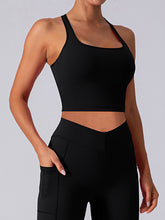 Square Neck Racerback Cropped Tank - MyEmpired