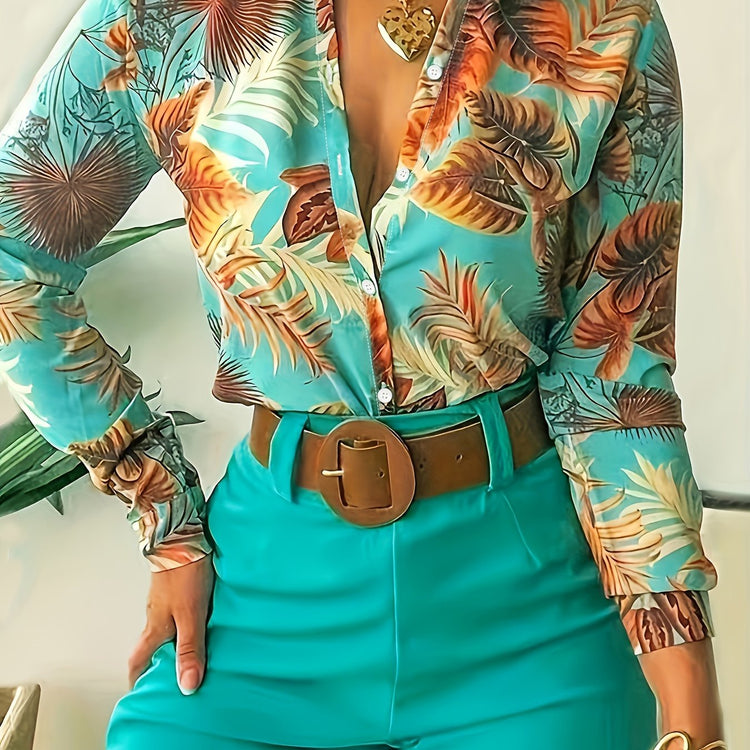 Tropical Print Blouse - MyEmpired