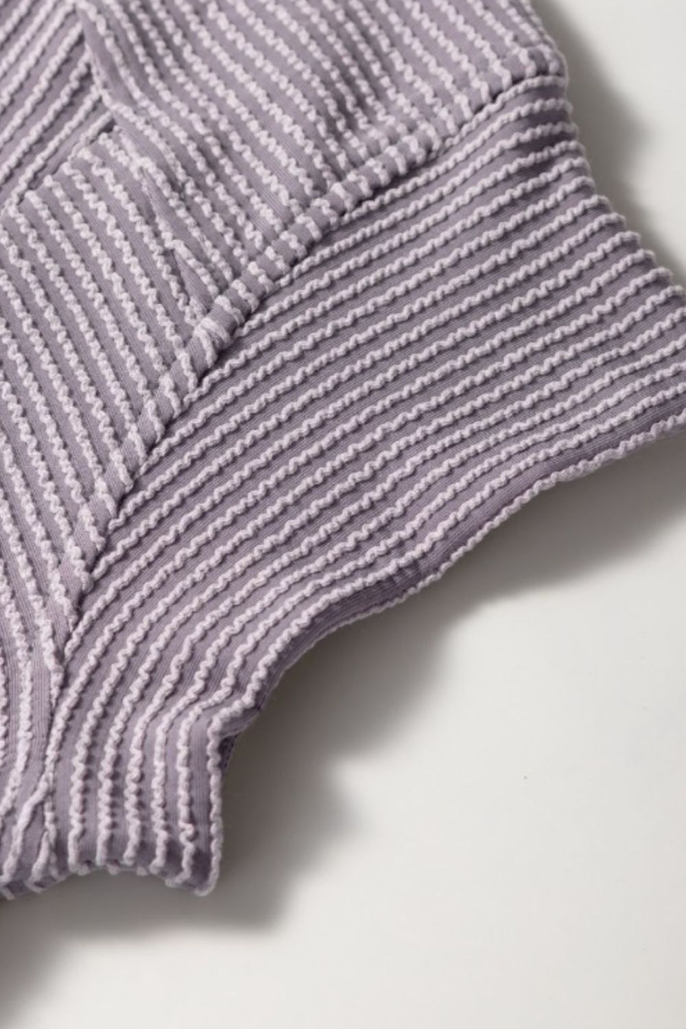 Corded Knit Short Sleeve T-Shirt and Wide Leg Pants Set - MyEmpired