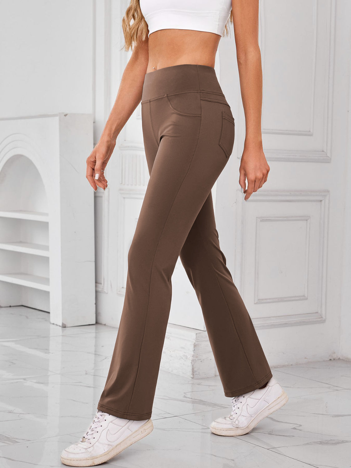 Lovelet High Waist Active Pants with Pockets - MyEmpired
