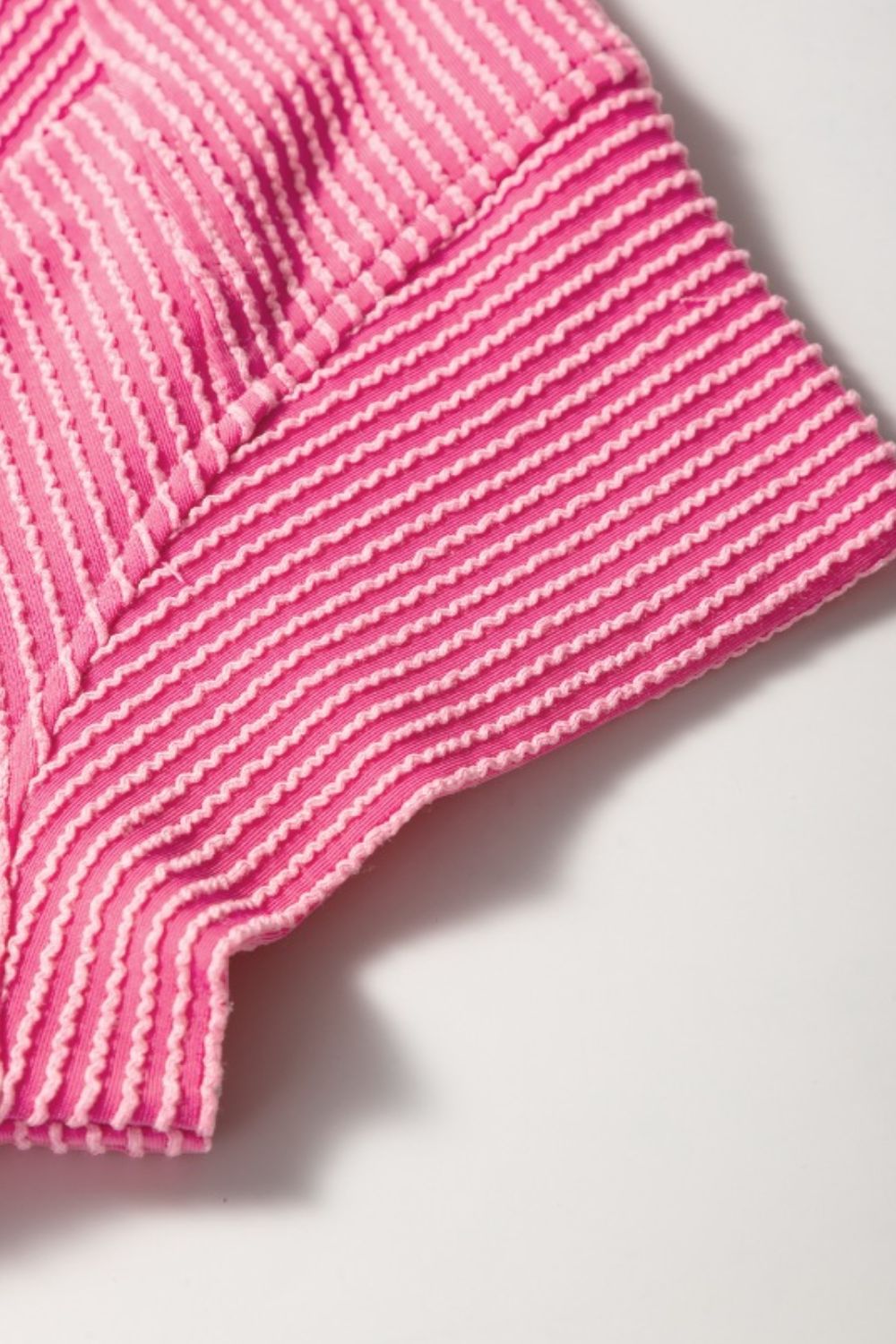 Corded Knit Short Sleeve T-Shirt and Wide Leg Pants Set - MyEmpired