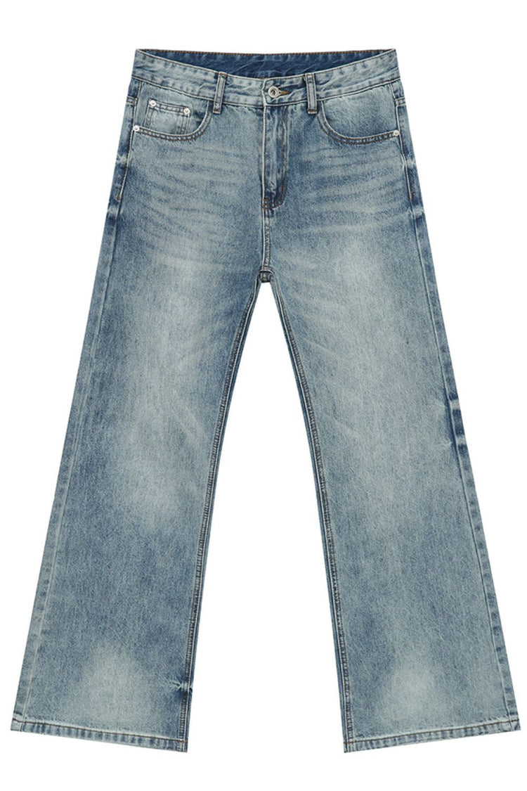 Washed High Rise Bootcut Jeans - MyEmpired