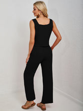 Square Neck Tank and Wide Leg Pants Set - MyEmpired