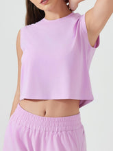 Millennia Round Neck Cropped Active Tank - MyEmpired