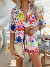 Devine Printed Button Down Shirt and Shorts Set - MyEmpired