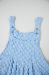 Checkered Pocketed Wide Leg Overalls - MyEmpired