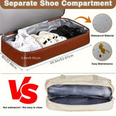 Elegant 3-Piece Oxford Cloth Travel Duffel Set for Women and Men with Wet Shoe Compartment, Quilted Weekender Carry On Tote Bag with Toiletry Pouch - Water Resistant, Easy Maintenance - MyEmpired