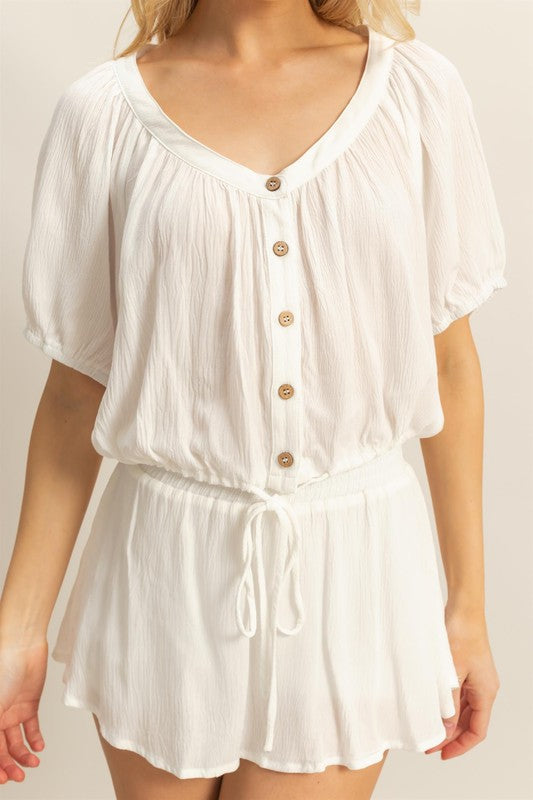 HYFVE Drawstring Hem Short Sleeve Top and Skort Set - MyEmpired