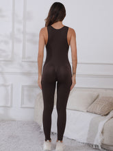Half Zip Wide Strap Active Jumpsuit - MyEmpired