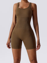 Basic Bae Ribbed Sleeveless Active Romper - MyEmpired