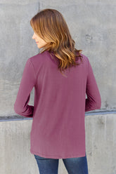 Basic Bae Full Size Round Neck Long Sleeve Top - MyEmpired