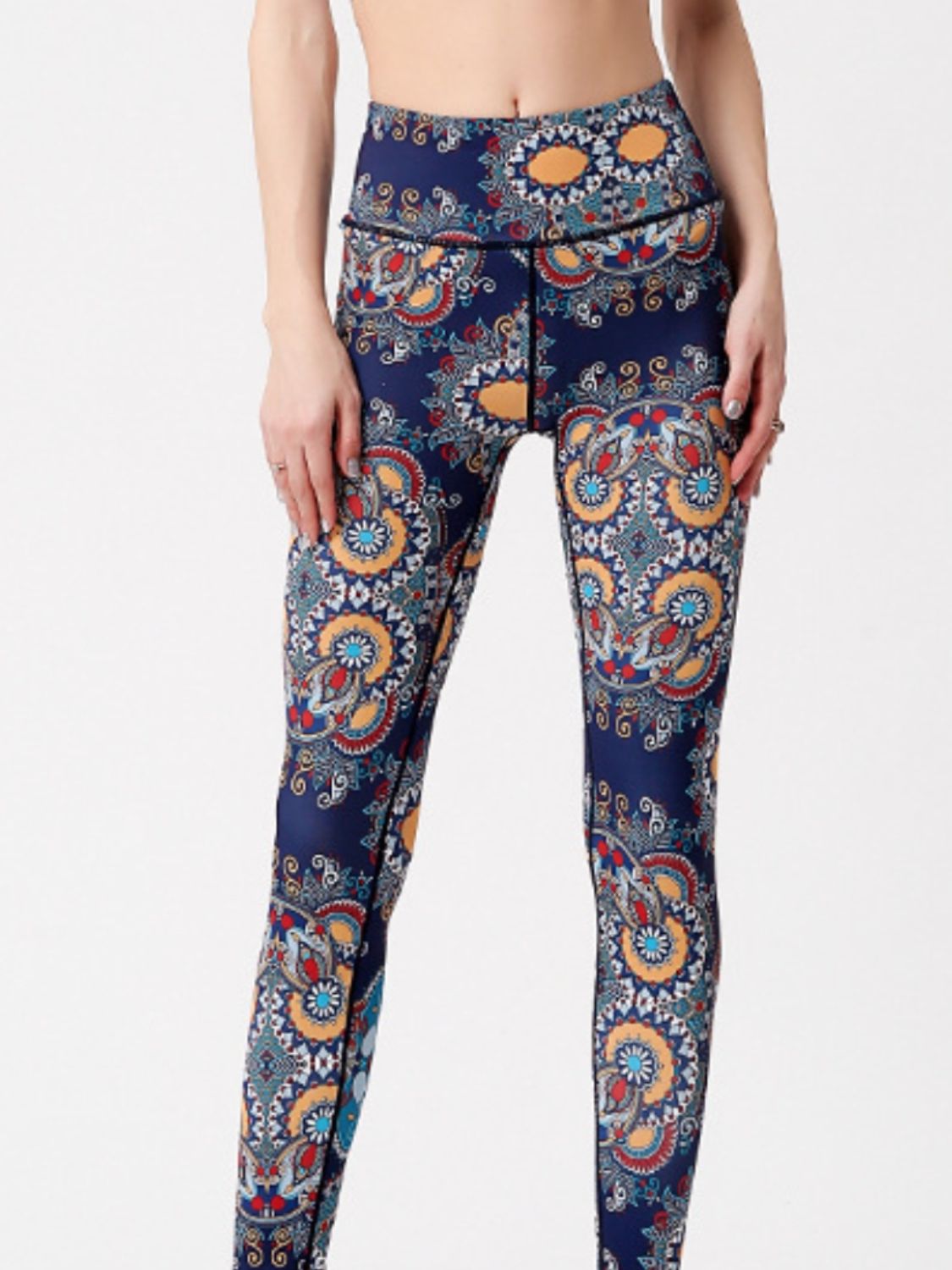 Printed High Waist Active Leggings - MyEmpired