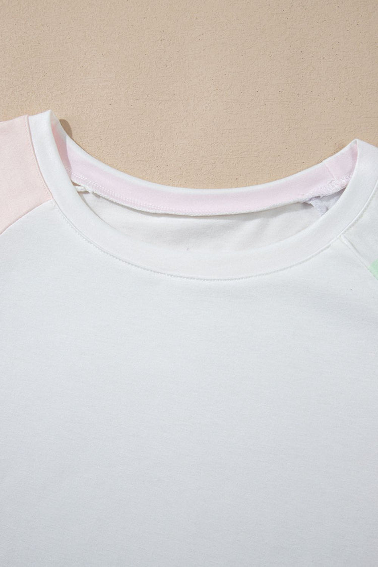 Rainbow Striped Round Neck T Shirt and Shorts Lounge Set - MyEmpired