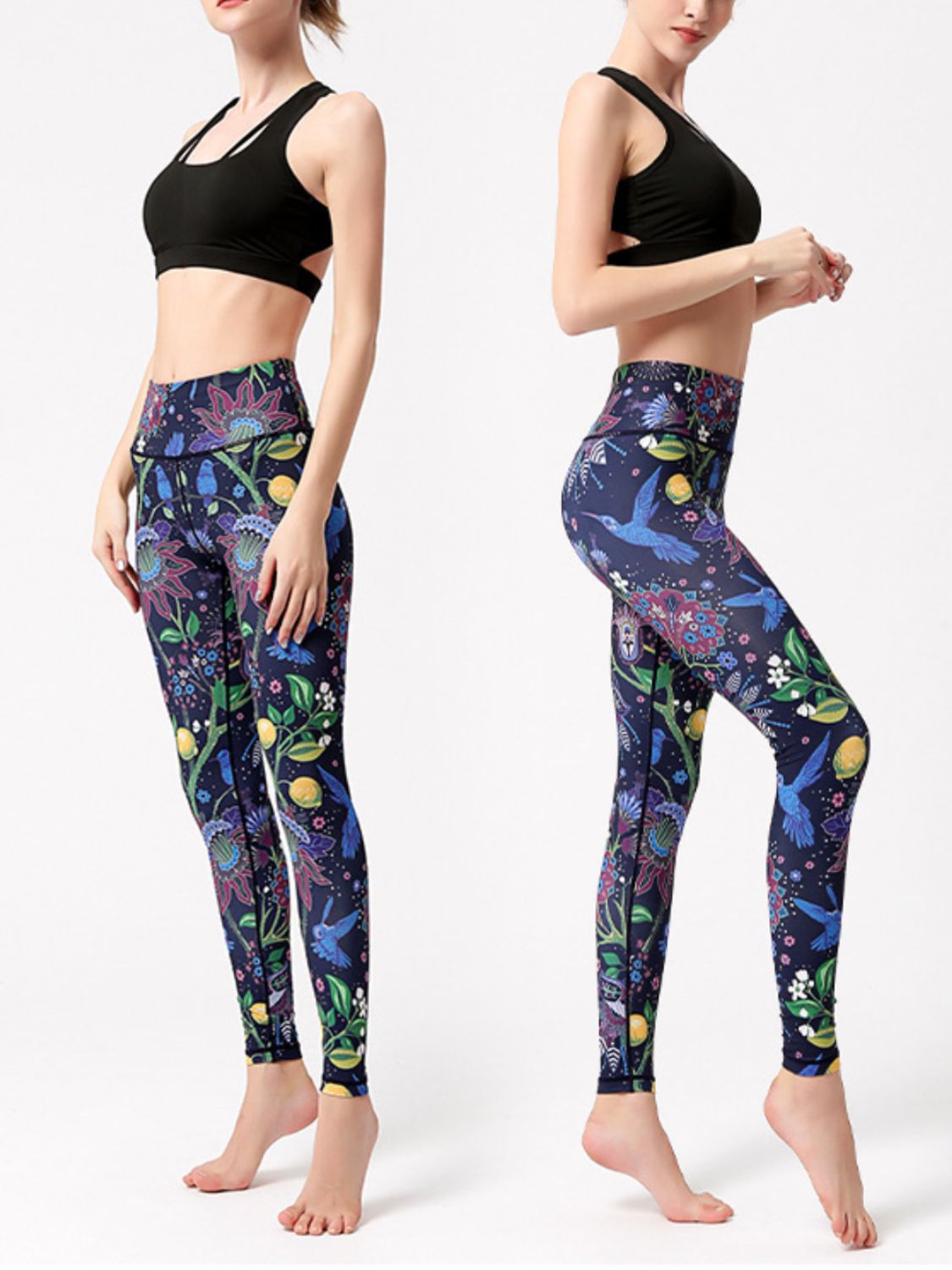 Printed High Waist Active Leggings - MyEmpired