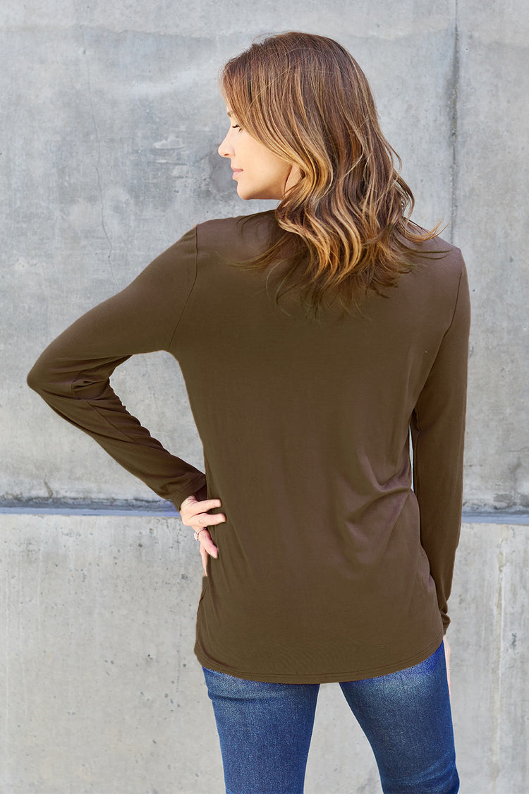 Basic Bae Full Size Round Neck Long Sleeve Top - MyEmpired
