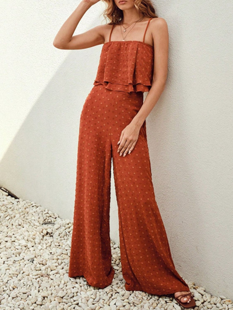 Swiss Dot Layered Cami and Pants Set - MyEmpired