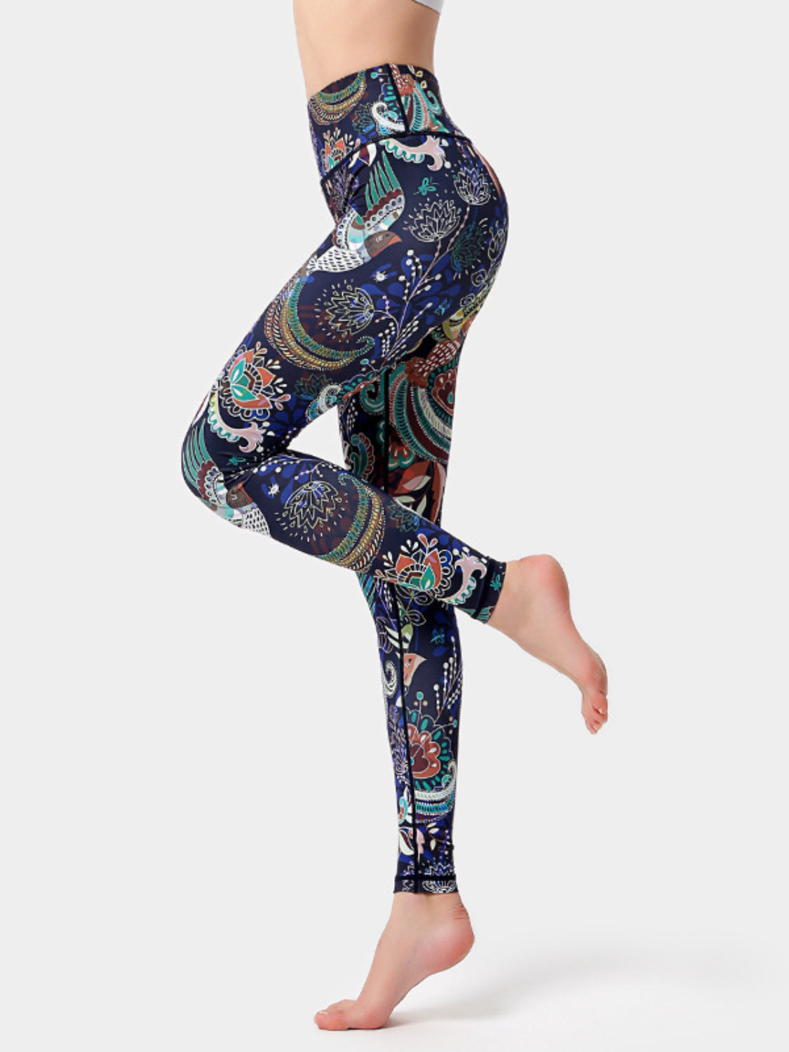 Printed High Waist Active Leggings - MyEmpired
