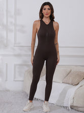 Half Zip Wide Strap Active Jumpsuit - MyEmpired