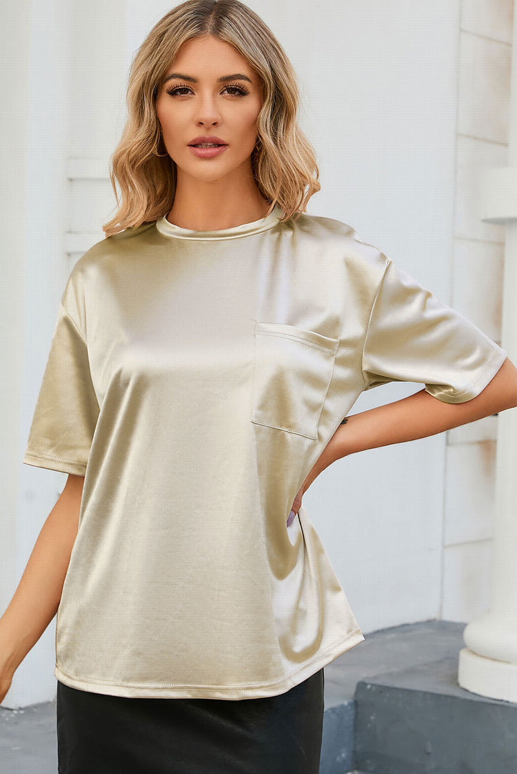 Round Neck Dropped Shoulder Top - MyEmpired