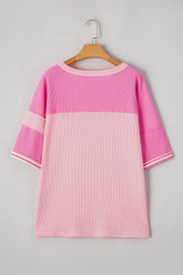 Stripe Color Block Half Sleeve T Shirt - MyEmpired
