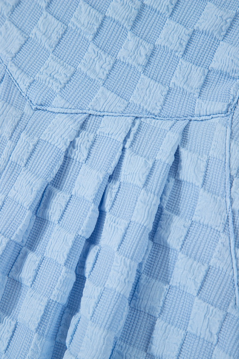 Checkered Pocketed Wide Leg Overalls - MyEmpired