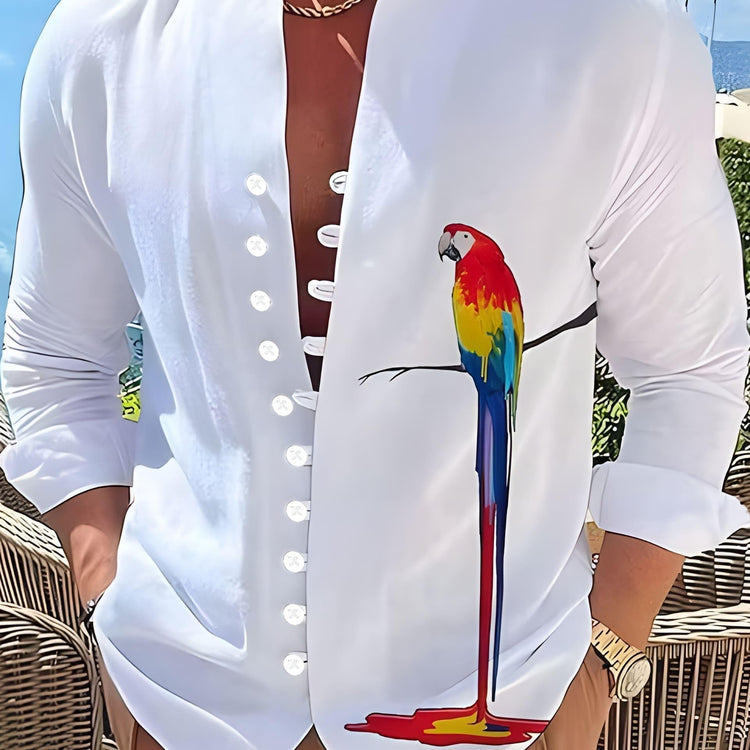 Parrot 3D Pattern Print Men&