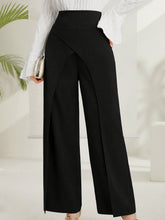 Solid Wide Leg Layered Pants, Elegant High Waist Loose Pants For Spring & Summer, Women&