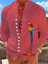 Parrot 3D Pattern Print Men&