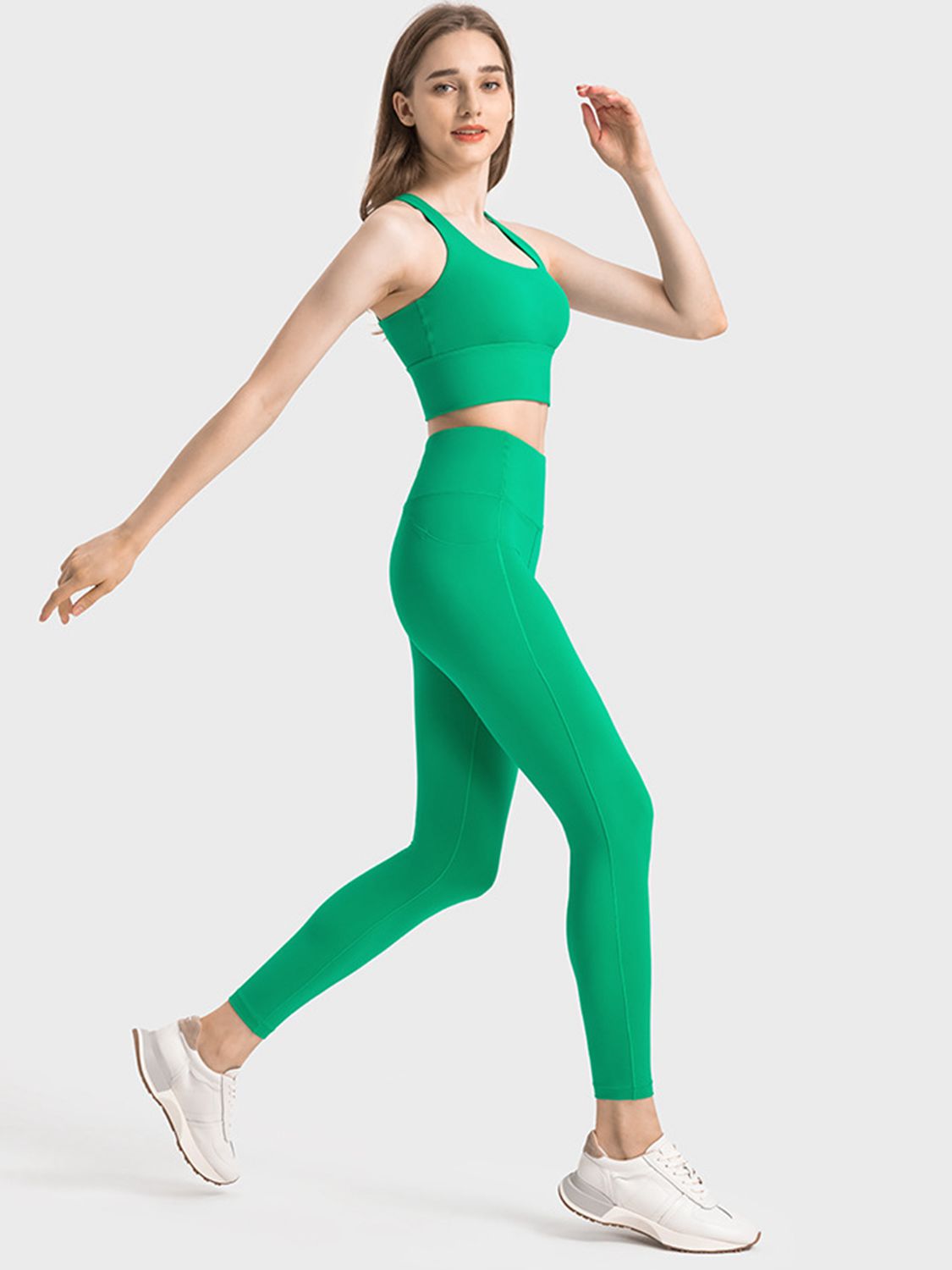 Millennia Scoop Neck Crisscross Straps Sports Bra - MyEmpired