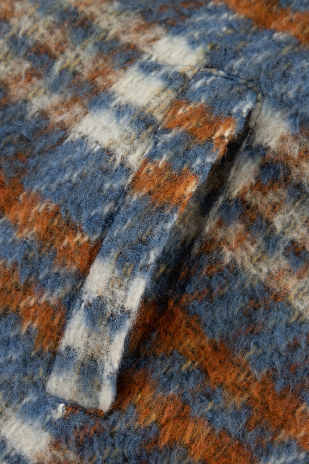 Plaid Collared Neck Jacket with Chest Pockets - MyEmpired