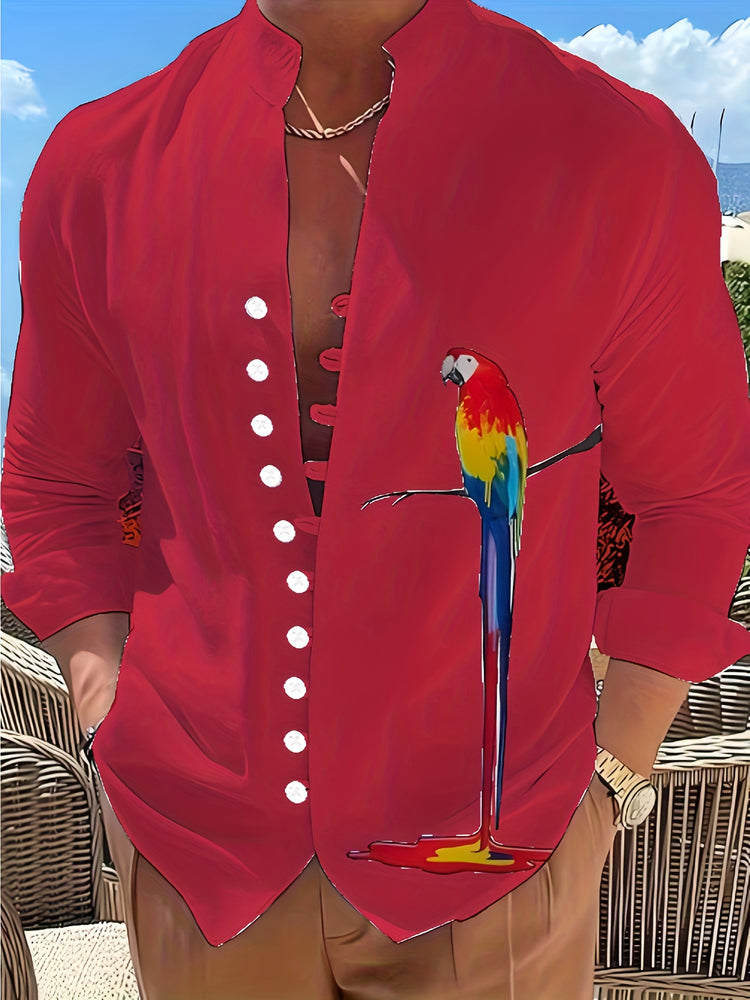 Parrot 3D Pattern Print Men&