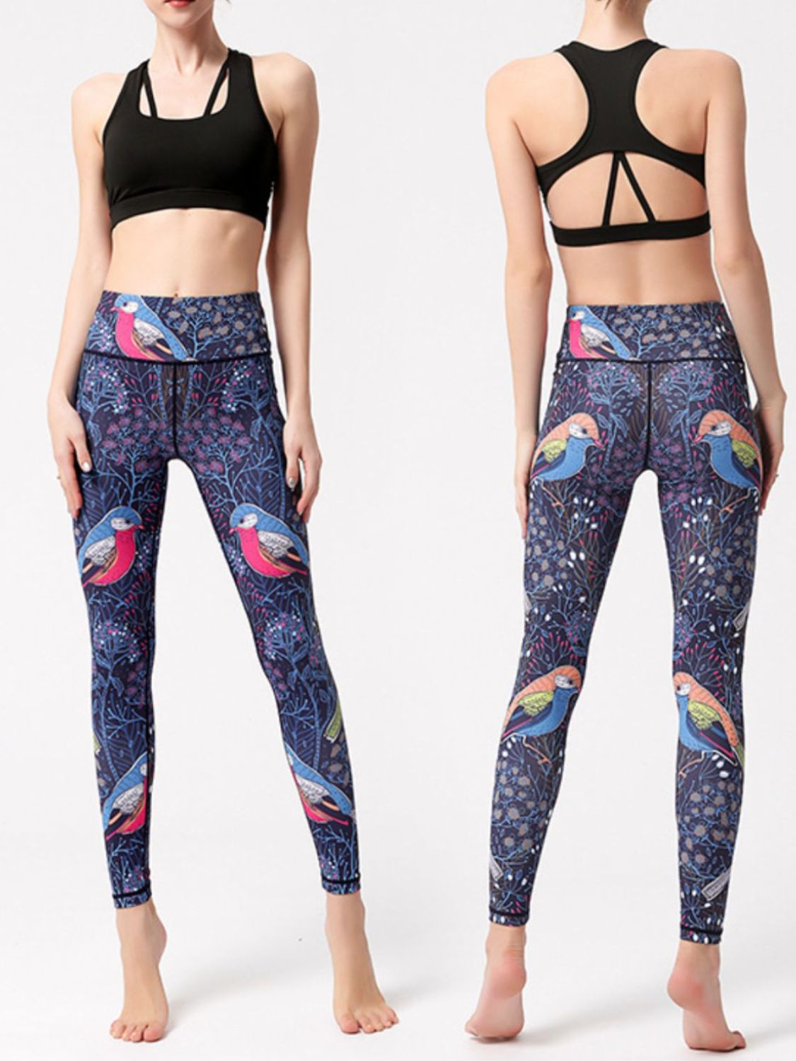 Printed High Waist Active Leggings - MyEmpired
