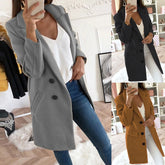 Casual Wool Blend Jackets Women Wool Jacket - MyEmpired