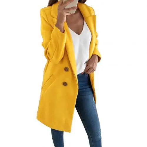 Casual Wool Blend Jackets Women Wool Jacket - MyEmpired