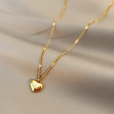 XIYANIKE 316L Stainless Steel Gold Color Love Heart Necklaces For Women Chokers 2021Trend Fashion Festival Party Gift Jewelry - MyEmpired