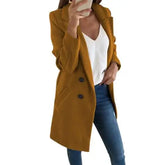 Casual Wool Blend Jackets Women Wool Jacket - MyEmpired