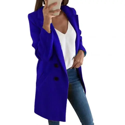 Casual Wool Blend Jackets Women Wool Jacket - MyEmpired