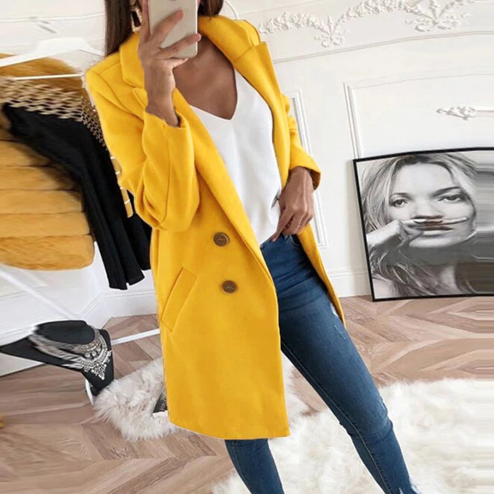 Casual Wool Blend Jackets Women Wool Jacket - MyEmpired