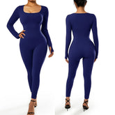 Bodycon Slim Jumpsuit For Women‘s Clothing Zipper Casual Brown Fitness Rompers Autumn 2024 Playsuit Activity Streetwear Overall - MyEmpired