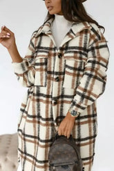 Medium and Long Woolen Coat Jackets Spring and Autumn Shirt Wool Coats Women&