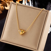 XIYANIKE 316L Stainless Steel Gold Color Love Heart Necklaces For Women Chokers 2021Trend Fashion Festival Party Gift Jewelry - MyEmpired