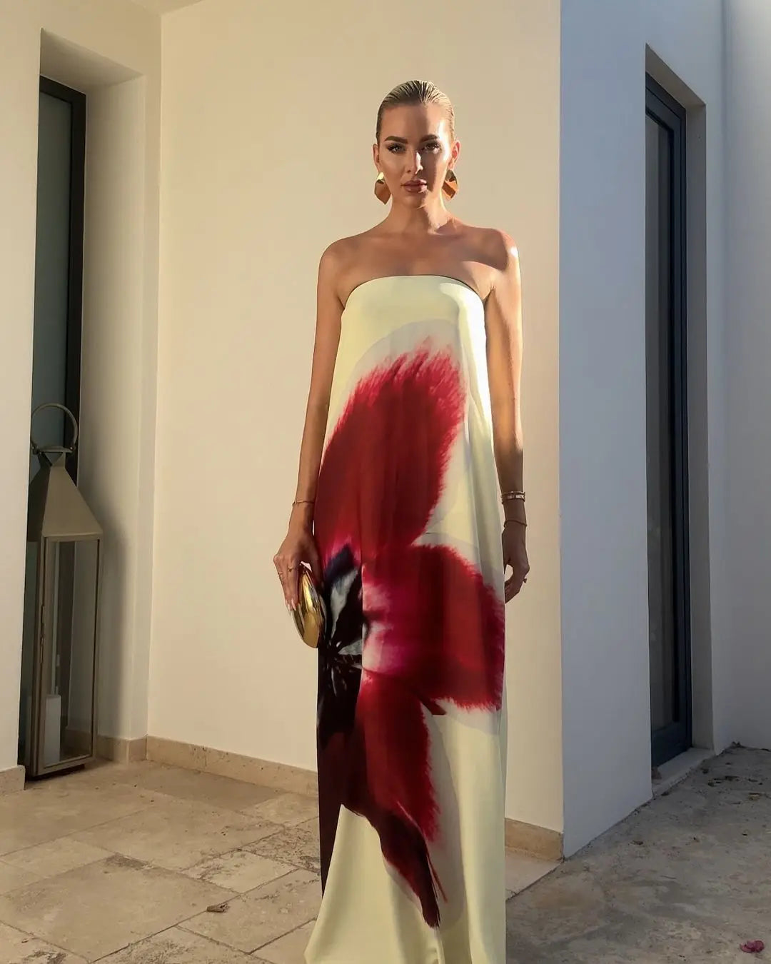 Strapless Back Belt Sleeveless Women&