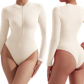 Bodycon Slim Jumpsuit For Women‘s Clothing Zipper Casual Brown Fitness Rompers Autumn 2024 Playsuit Activity Streetwear Overall - MyEmpired