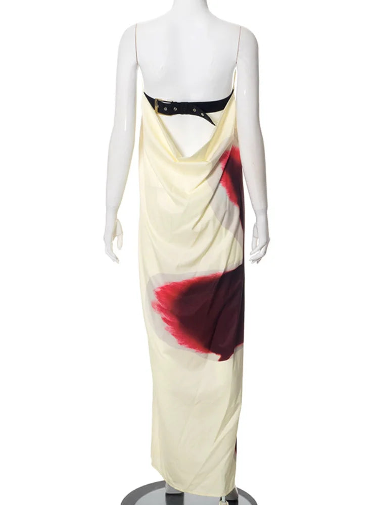 Strapless Back Belt Sleeveless Women&