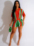 JRRY Sexy Women Knitted Set Two Pieces Sets Turn Down Collar Short Sleeves Top Pants Cover Ups Hollow Out Beach Pants Set - MyEmpired