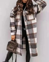 Medium and Long Woolen Coat Jackets Spring and Autumn Shirt Wool Coats Women&