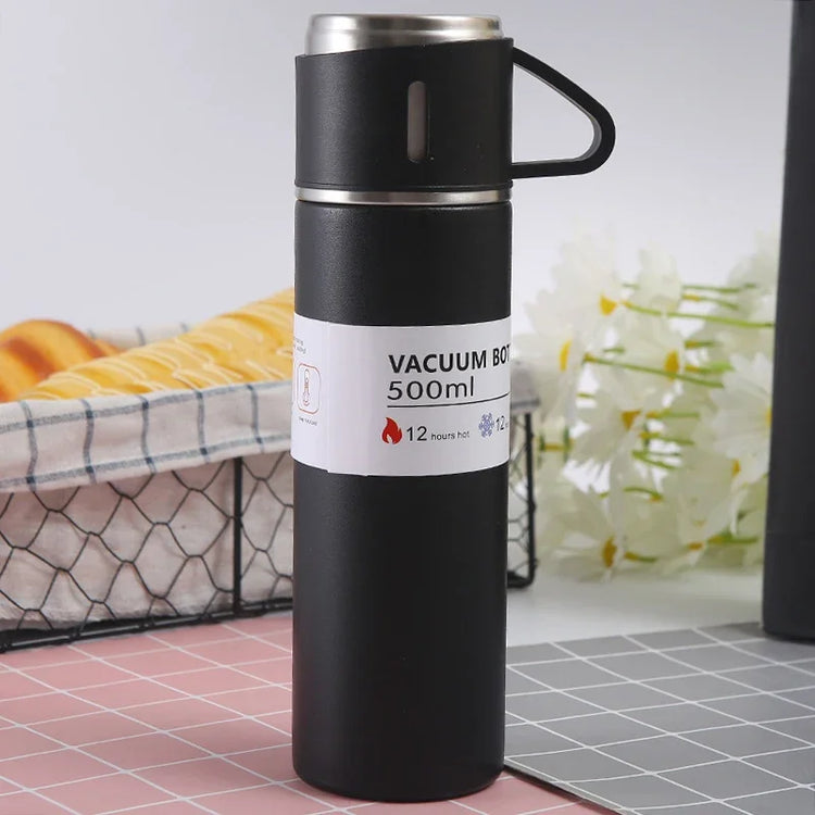 Vacuum Flasks & Thermoses Set Thermos for Hot Water Bottle Drinkware Fathers Day Gifts Home & Stainless Steel 500ml Thermal Cold - MyEmpired