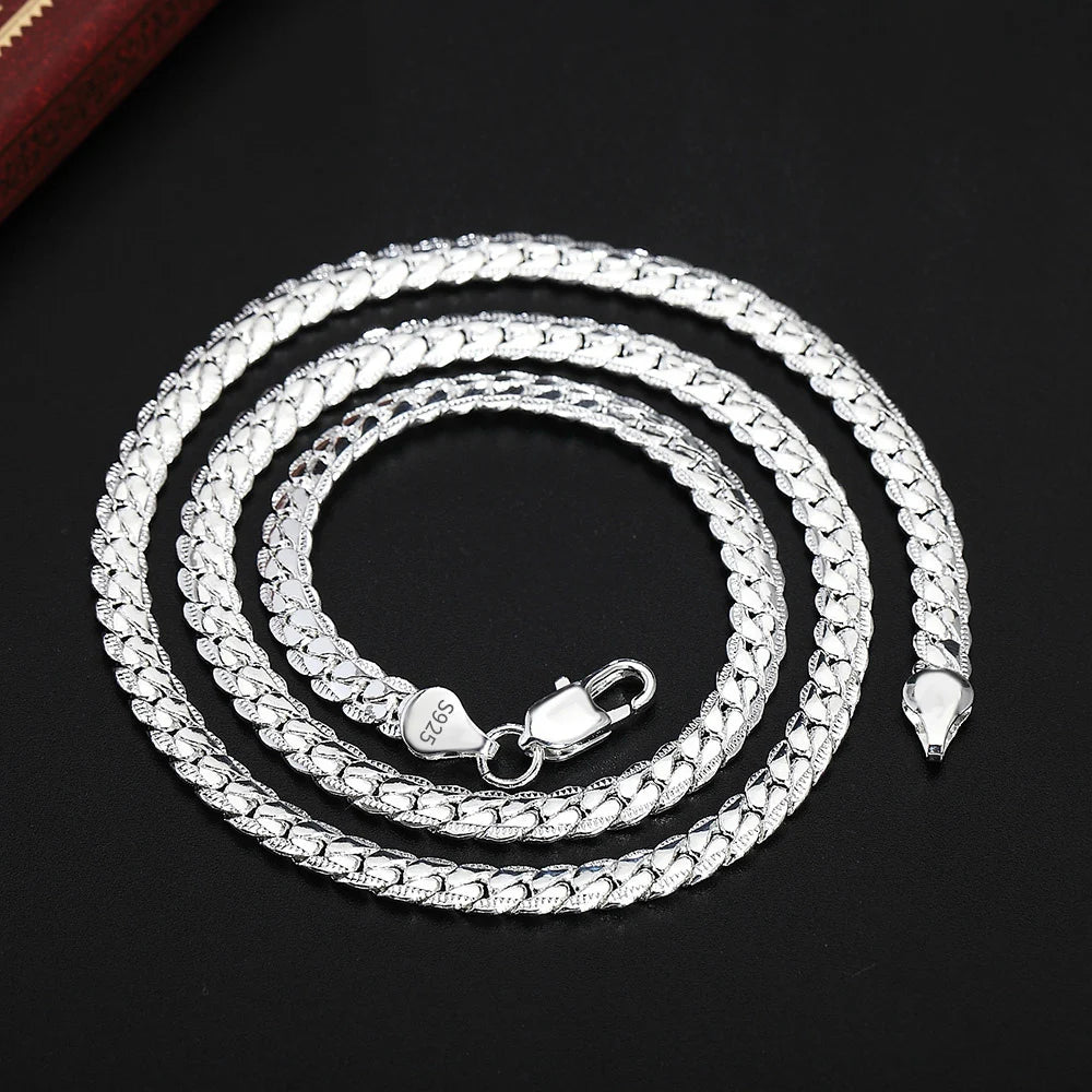 18K Gold/Silver Color 6mm Full Sideways Necklace - MyEmpired