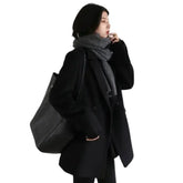CHIC VEN Autumn Winter Korean Women Woolen Blazer Cotton Lining Thick Warm Jacket Solid Color Coat Female Woman Office Lady Tops - MyEmpired